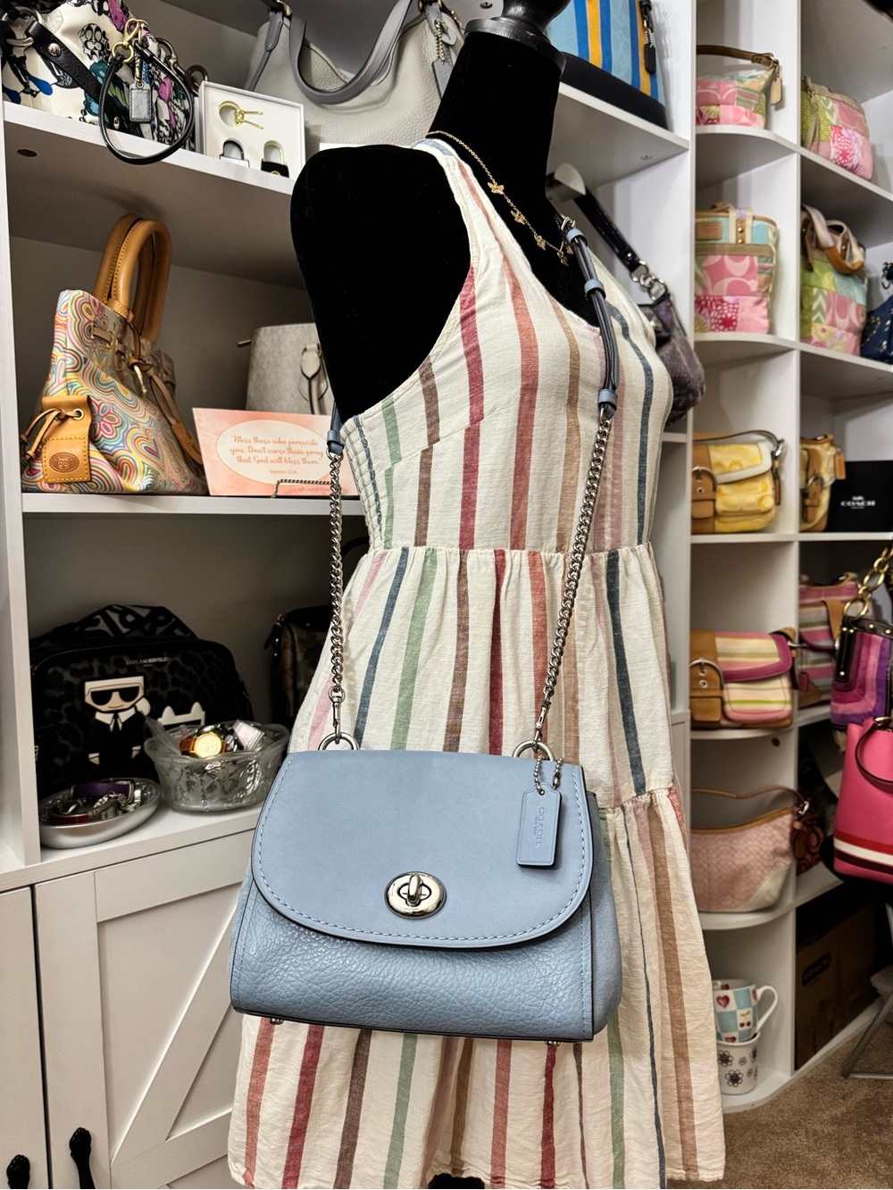 Coach Faye Blue Crossbody Bag